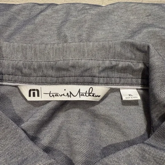Bundle Travis Mathew Golf Polo Shirt XL Blue Gray Striped Performance Casual Men - Picture 9 of 11